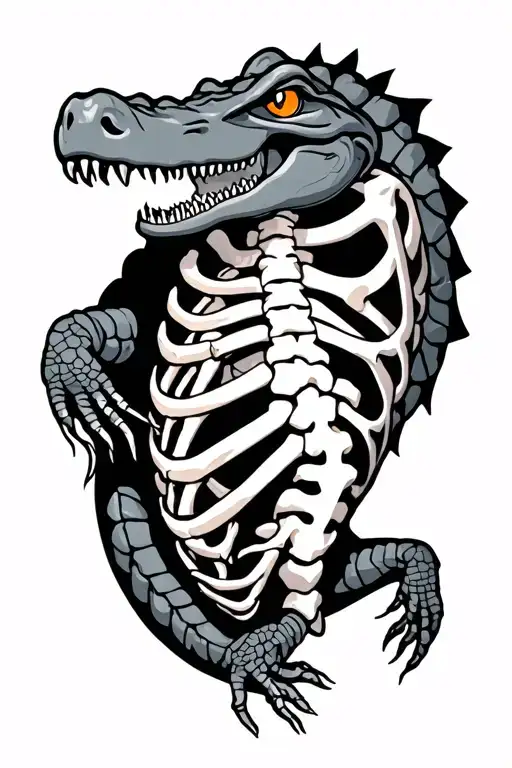 Gator Skeleton Broken Knee