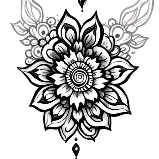 Art Nouveau Henna Ankle Bracelet