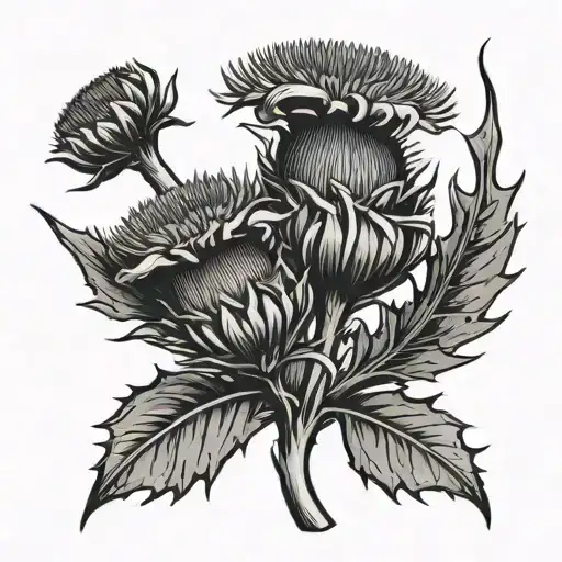 Scottish Thistle Intertwined