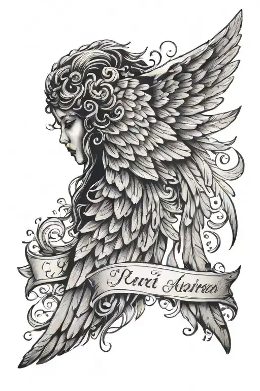 Angel Wings With Writing Poetry