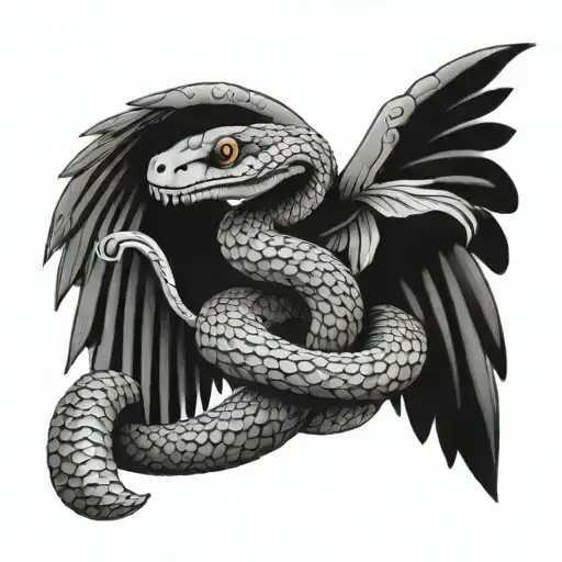 Snake With Wings Made