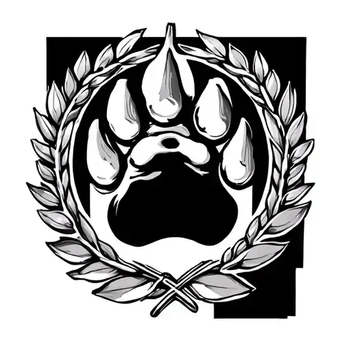 Caesar Laurel Wreath And Dog Paw
