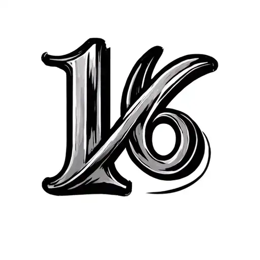 The Number '116' With Infinity Symbol