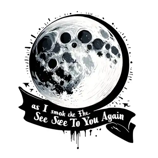 Phrase That Says As I Smoke I Ask The Moon To See You Again