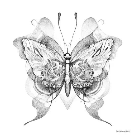 Butterfly Abstract Black