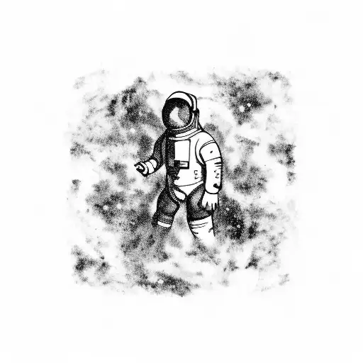 An Astronaut Playing A Guitar While Floating In Zero Gravity With A Backdrop Of Nebulae