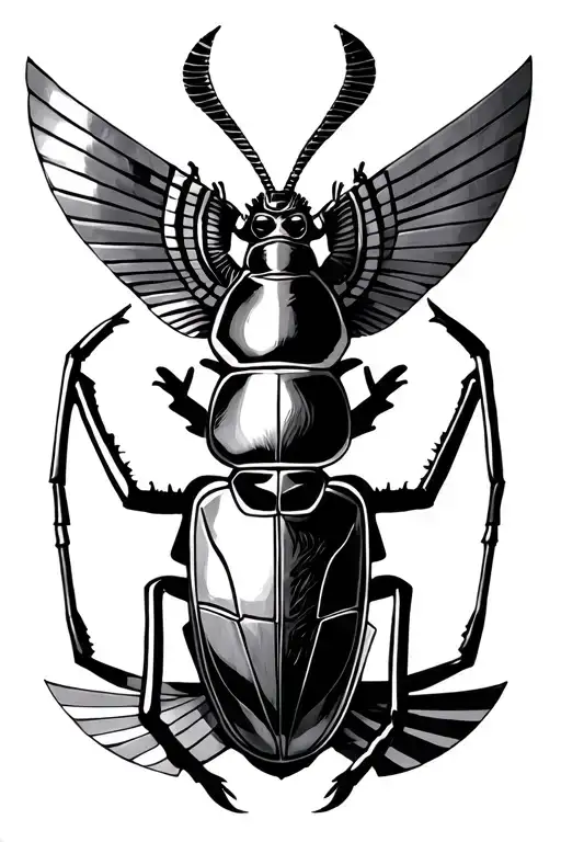 Khonshu Egyptian God With Egyptian Scarab Beetle