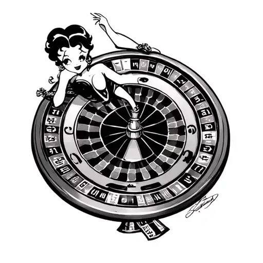 Betty Boop Playing Roulette