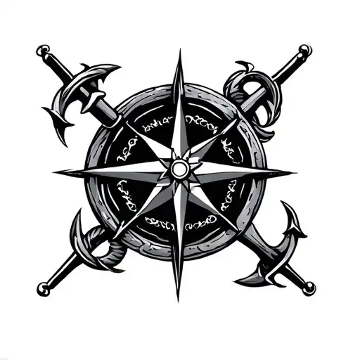 Scandinavian Viking Compass Anchor