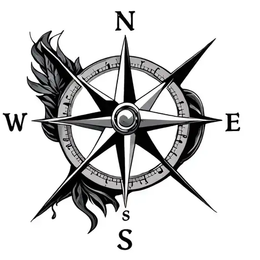 Compass Pointing To North Start