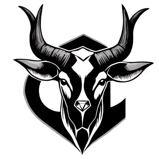 The Symbol Of Taurus Star Sign With A Diamond Between The Horns