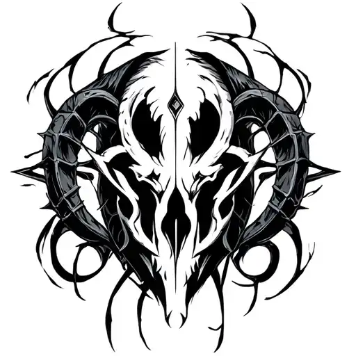 Chaos Metal Font Aries Sign