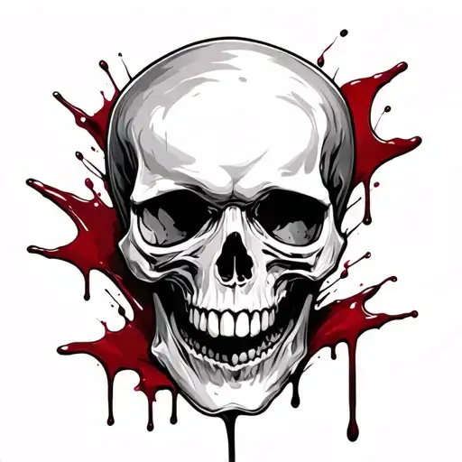 Skull With Blood