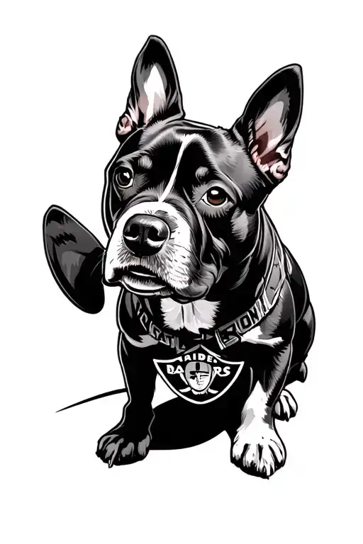 Mom Dog And Raiders Logo Morphed Mix Of Binary