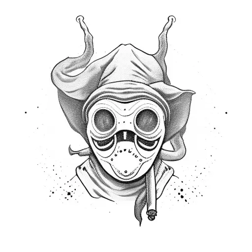 Plague Doctor With Multiple Different Types Of Mask Around Him