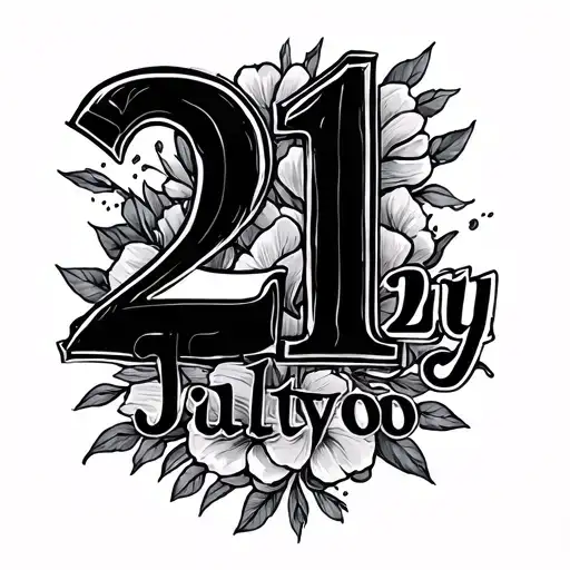21 July Date Tattoo Design