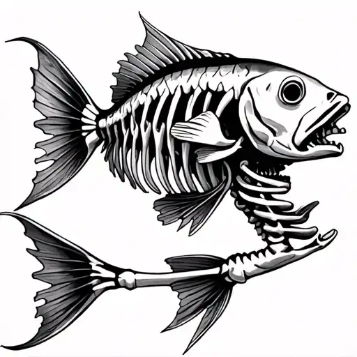 Pez Coi Fish Skeleton Life