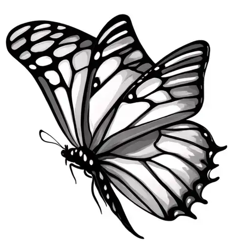 Black And White Butterfly