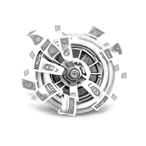 A Stack Of Money With Car Wheels Instead Of Dollar Signs