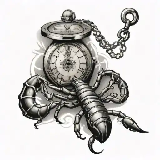Scorpion And Pocket Watch