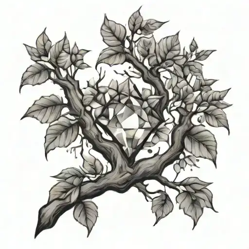 Diamonds In Tree Branch