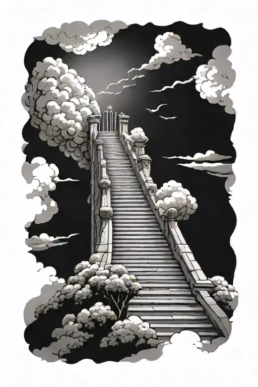 Stairway To Heaven With Clouds