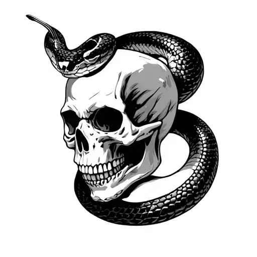 Skull And Snake