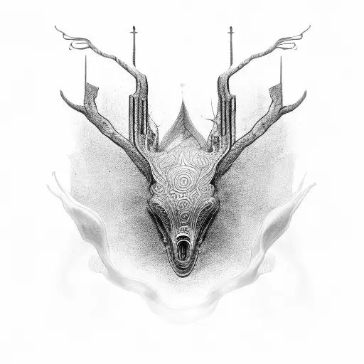 Intricate Black And Grey Design Showcasing Loyalty