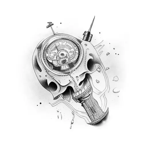 Full Arm Tatto Made Of Small Different Tattos