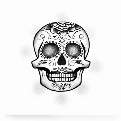 Mexican Sugar Skull Third Eye