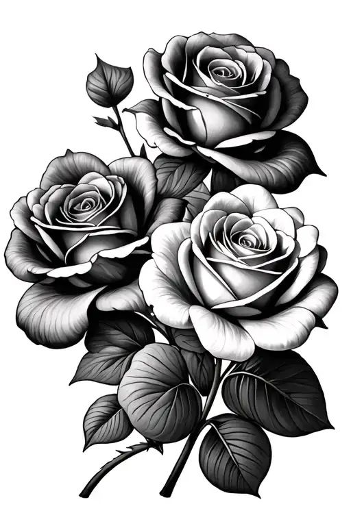 5Roses With 2 4 Leaf Clover Made