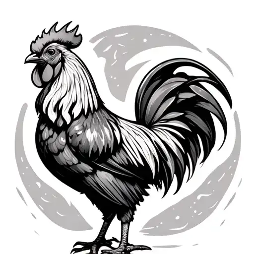 Aquarius Rooster Standing Tall