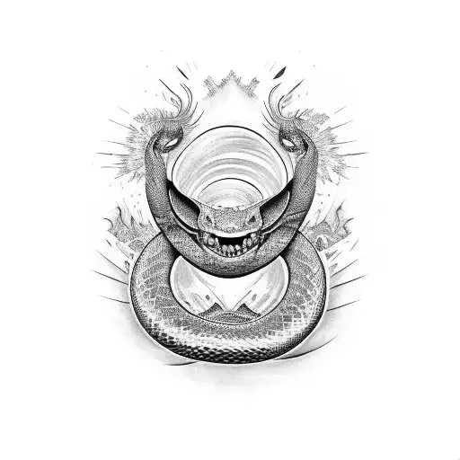 Argentinian Sun Wrapped By Snake