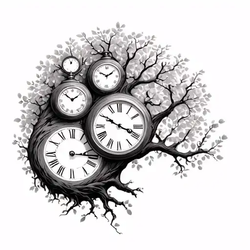 Clock Family Tree Growing