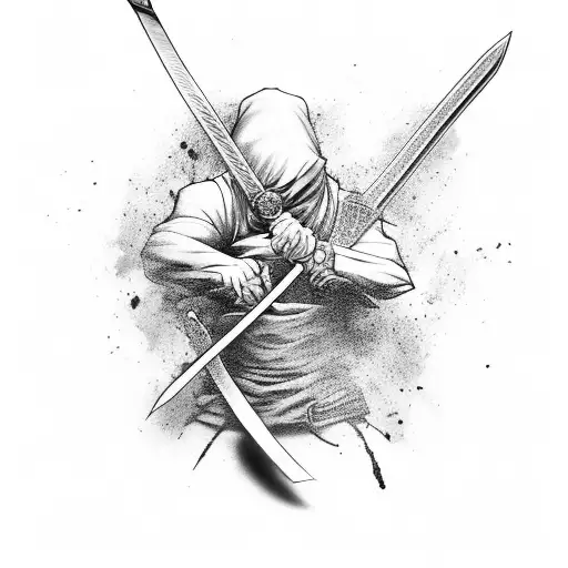 Ninja With Bloody Sword