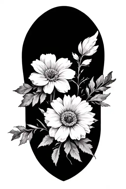 April And July Birth Flower Shoulder