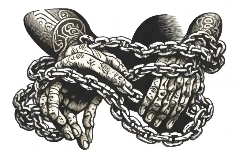 Praying Hands Broken Chain