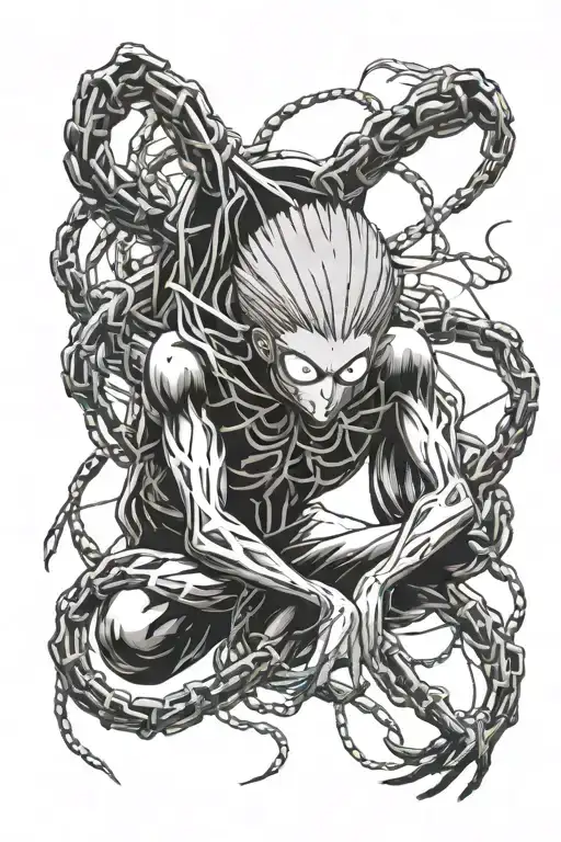 Spider From Hunter X Hunter With Kurapika Chain