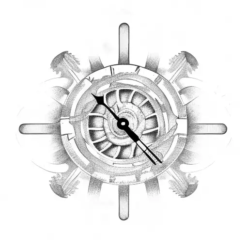 Gears Clock With Vines