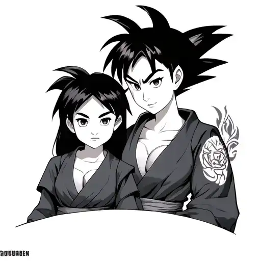 Dragonball Vegueta With Her Daughter