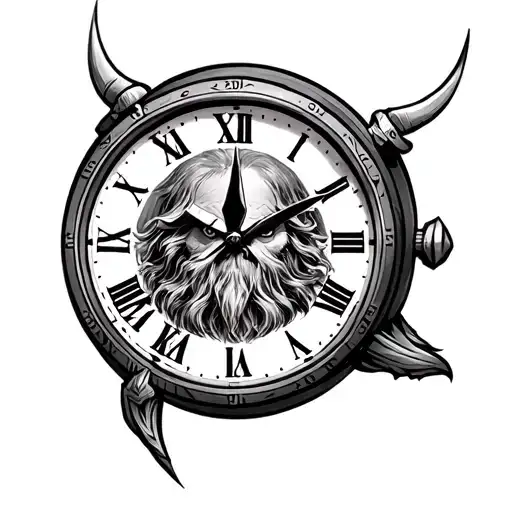 Viking With Time Clock