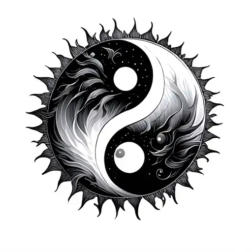 Sun And Luna Ying Yang