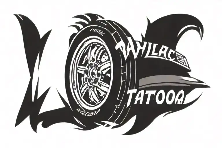 Car Tire With The Word