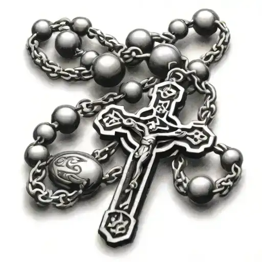 Rosary Beads Intertwined
