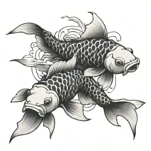 Parallel Koi Fish Swimming