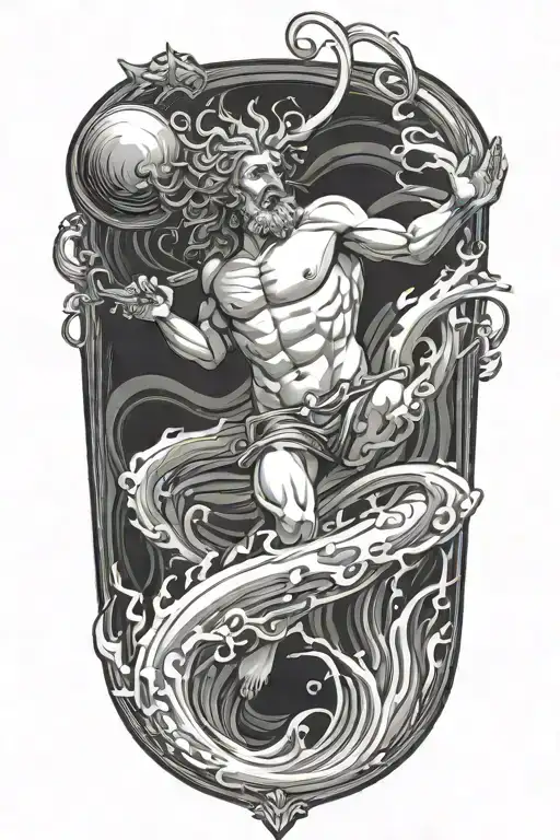 Neptune In The Water