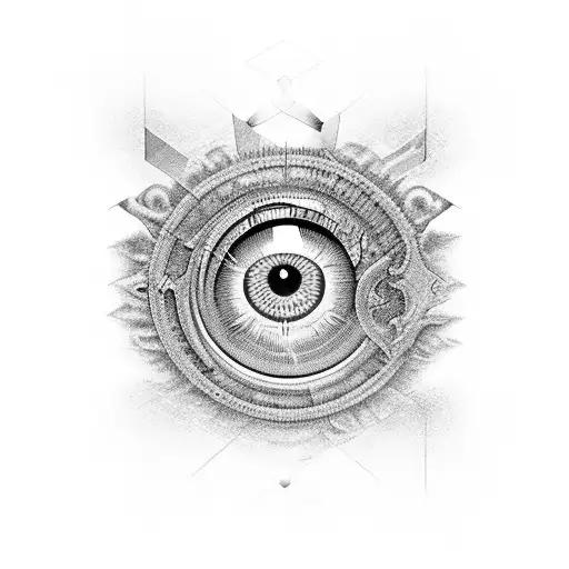 Evil Eye Incorporated Into A Futuristic Pharmaceutical Logo