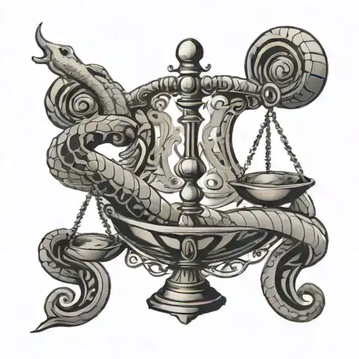 Libra Scale And Snake
