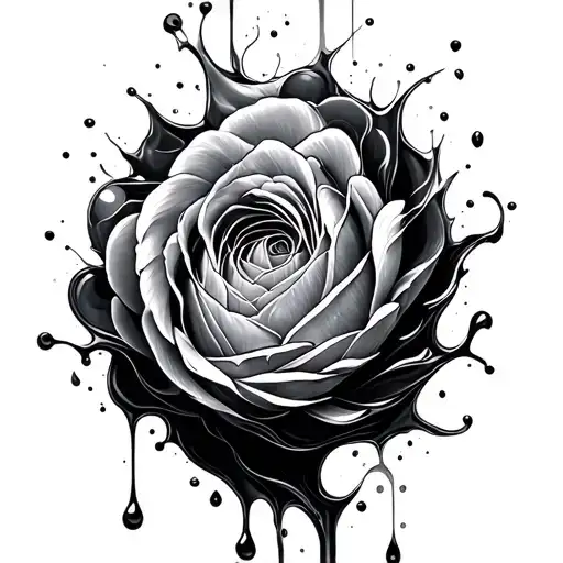 Black Ink Slaps Liquid Leaving