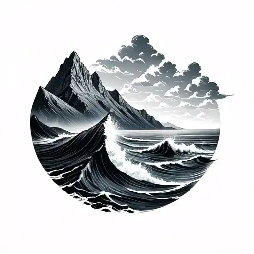 Ocean And Mountain